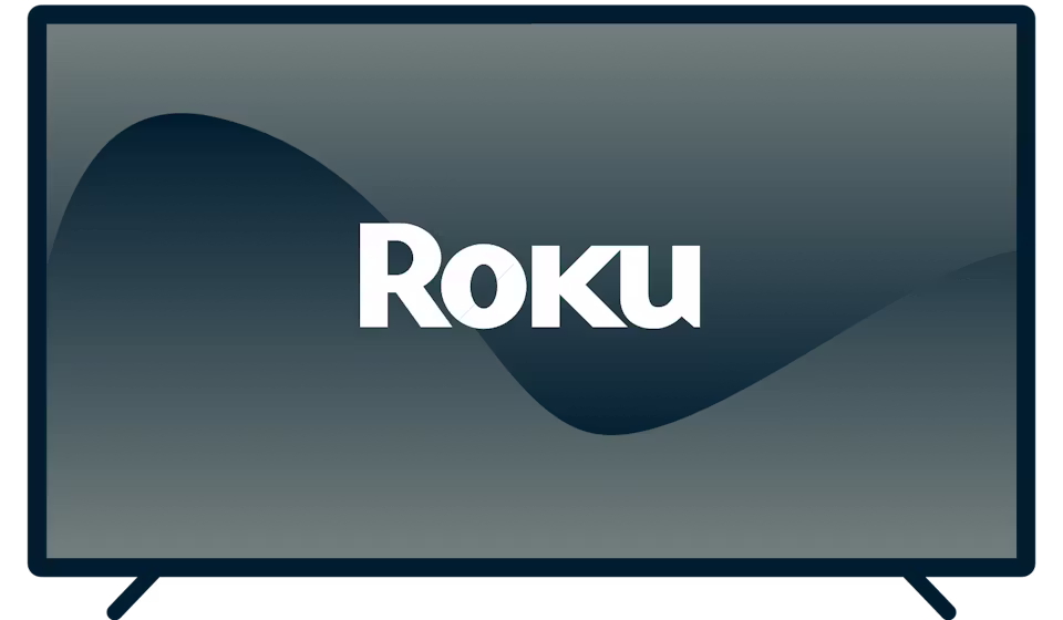 Roku-logotypen p&aring; en TV.
